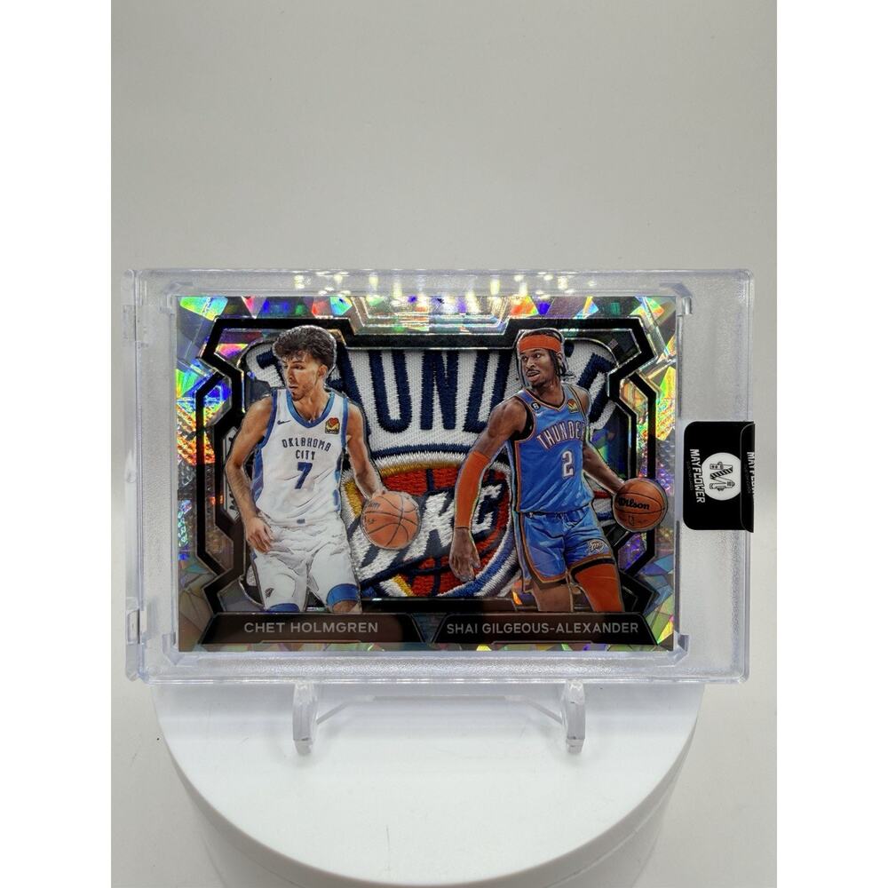 Art Card Chet Holmgren & Shai With Thunders Patch Made By Mayflower Custom Cards
